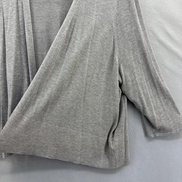Lane Bryant Cardigan Sweater 22/24 Women’s Gray Open Front 3/4 Sleeve‎ Wide Hem - Picture 2 of 7